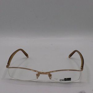 Rare Vintage CW BLISS Funky Gold Rectangle Rim Rectangle 90s Style Glasses 51 18